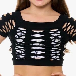 Black over top with cutouts